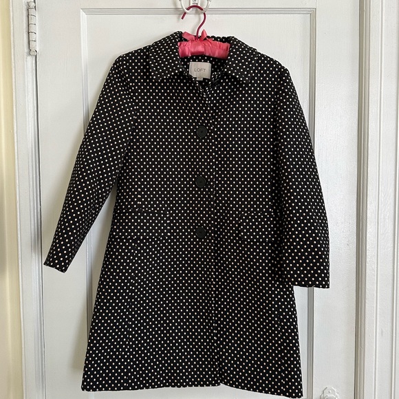 Ann Taylor LOFT Polka Dot Coat - Picture 3 of 5